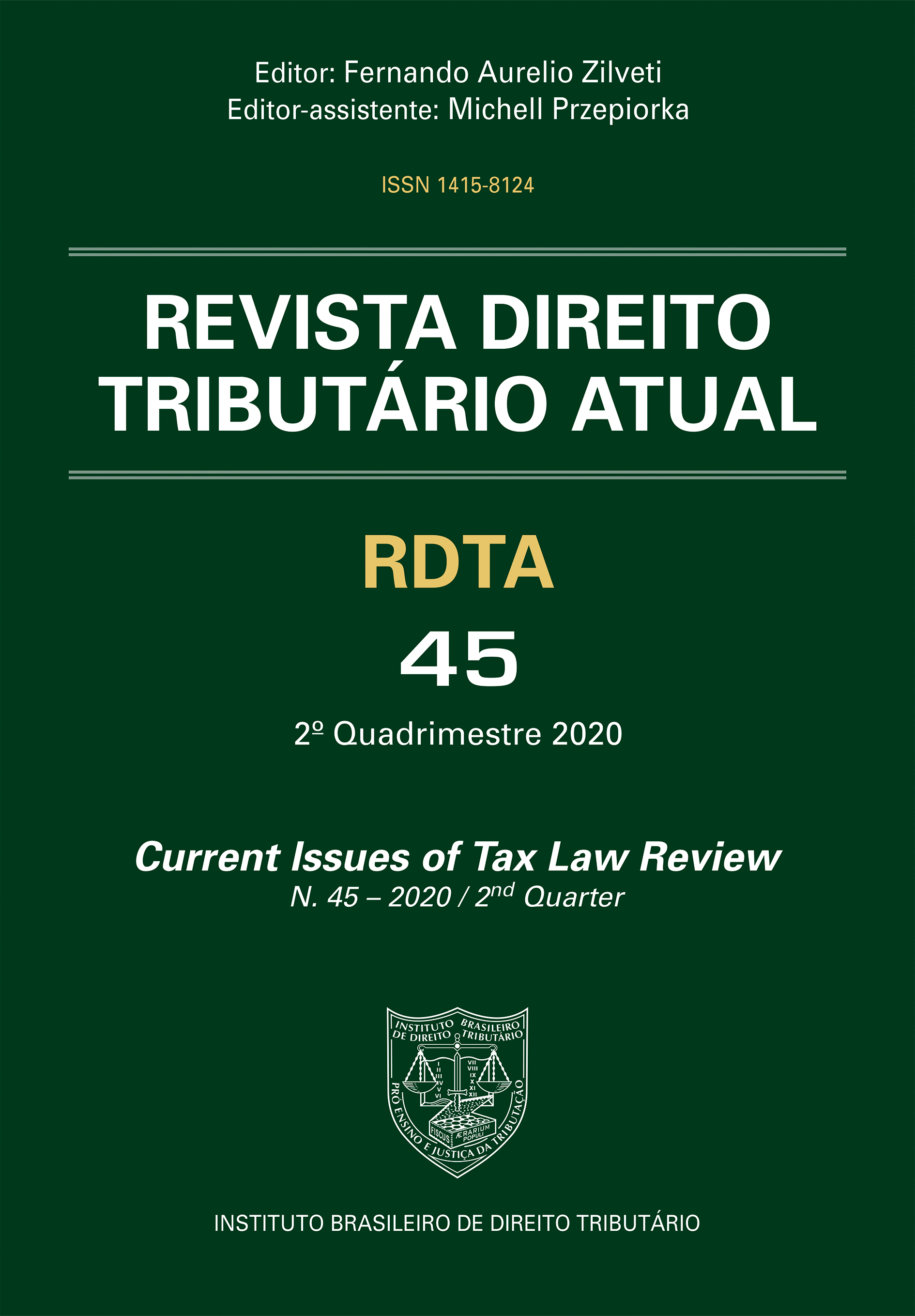 Capa revista direito tributário atual 45